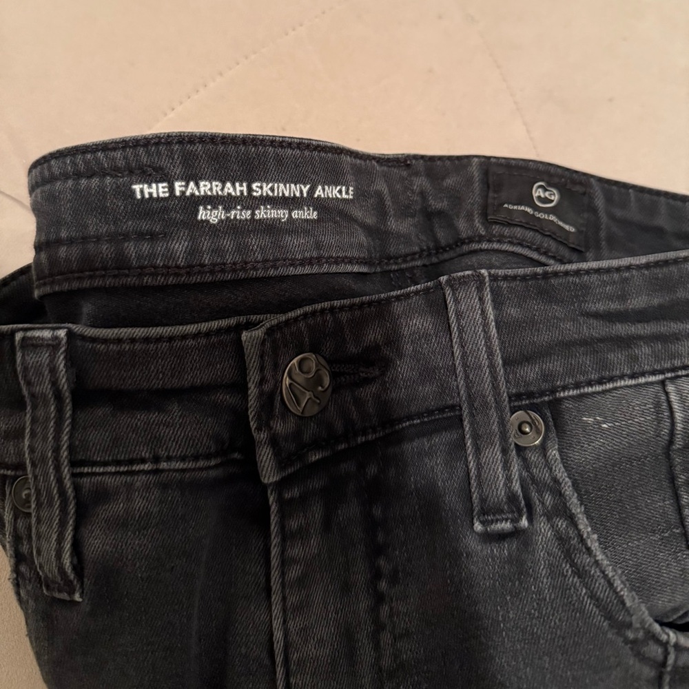 AG Adriano Goldschmied Charcoal Skinny Ankle Jeans
